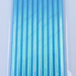Straws (10-pack) - Paper - Shimmering Blue