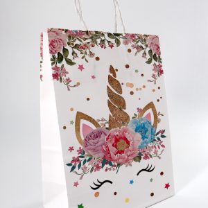 Party Favour Bag (10-Pack) - Unicorn Golden Horn (Small)