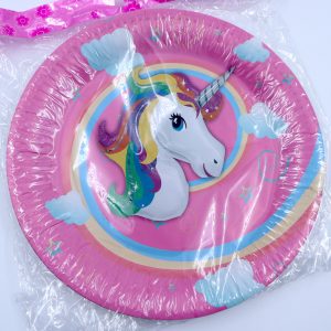 Plates (23cm) - Paper (10-pack) - Bold & Bright - Unicorn