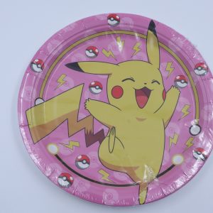 Plates (18cm) - Paper (10-pack) - Pink & Yellow - Pokemon