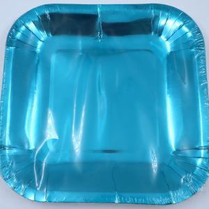 Plates (18.5cmx18.5cm) - Paper (10-pack) - Shiny Blue