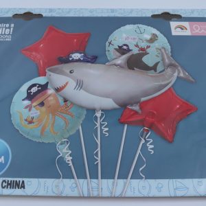Balloon Kit – Small – Pirate & Shark Themed (5 pcs)