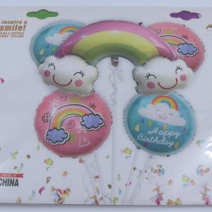Balloon Kit – Small – Rainbow & Cloud Themed (5 pcs)